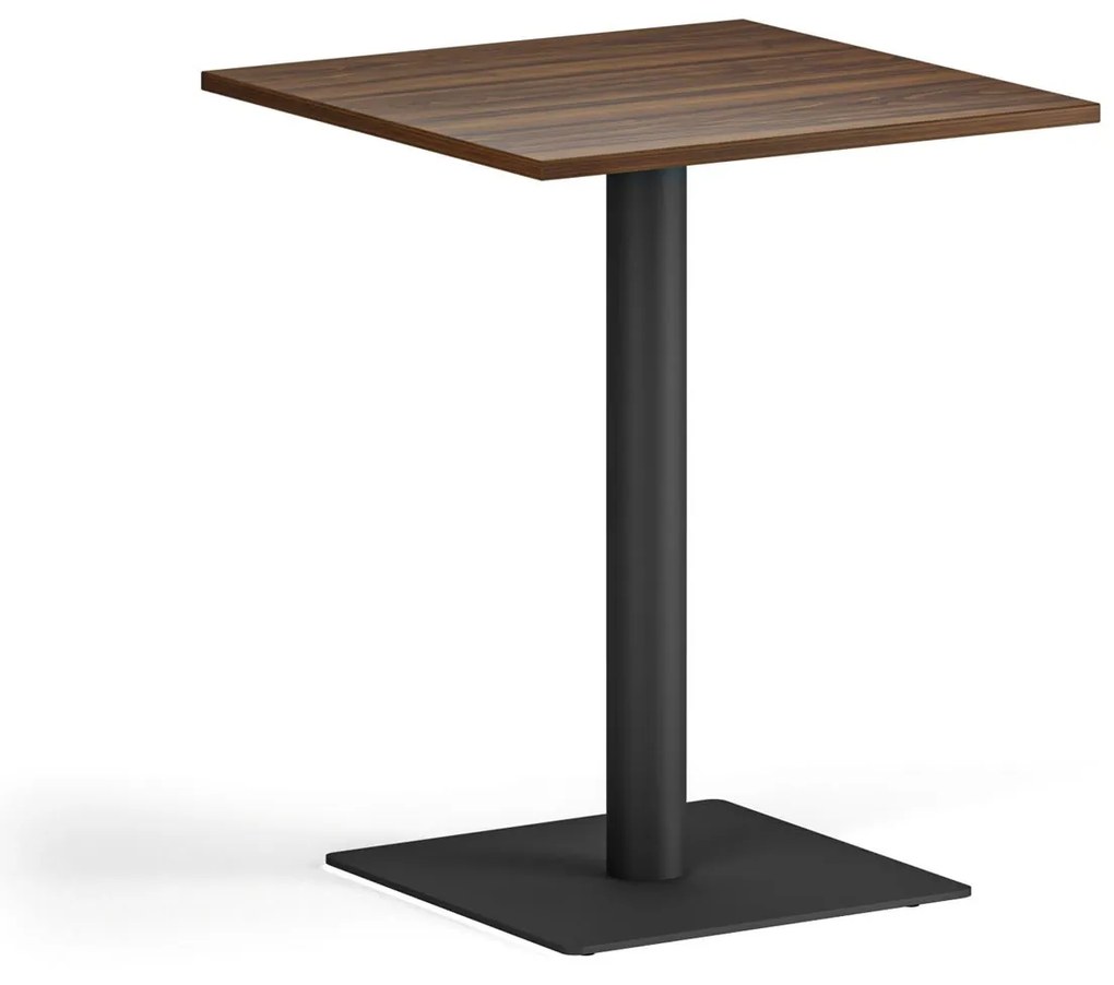 Konferenčný stolík ENZO, 60x60 cm, čierna podnož, orech