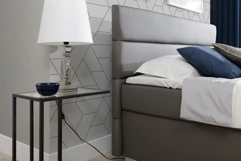 Posteľ Boxspring Amadeus 200x180, vínová (látka - bao 16)