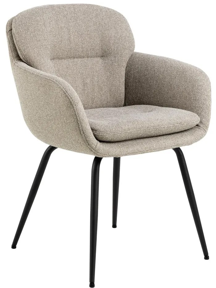 Béžové čalúnené jedálenské kreslo s podrúčkami Dora – Actona