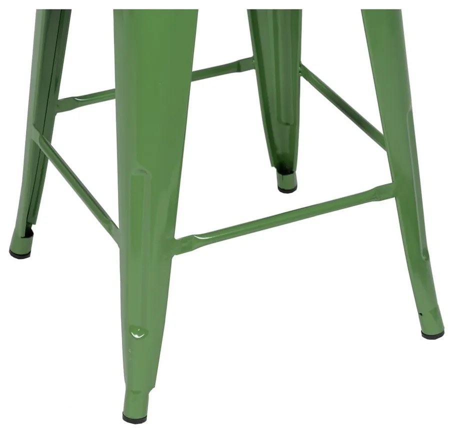 Zelené kovové barové stoličky v súprave 2 ks (výška sedadla 61 cm) – Ixia