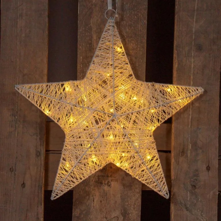 Nexos 28302 Vianočná dekorácia - vianočná hviezda - 35 cm, 30 LED diód