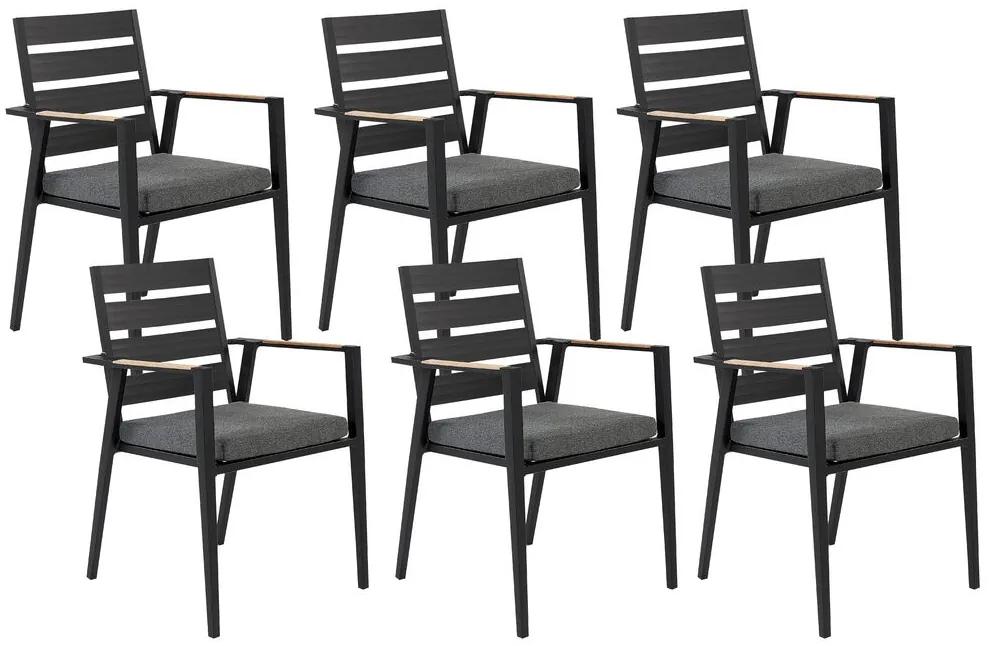 Set 6 ks záhradných stoličiek Thierry (čierna) . Vlastná spoľahlivá doprava až k Vám domov. 1076074