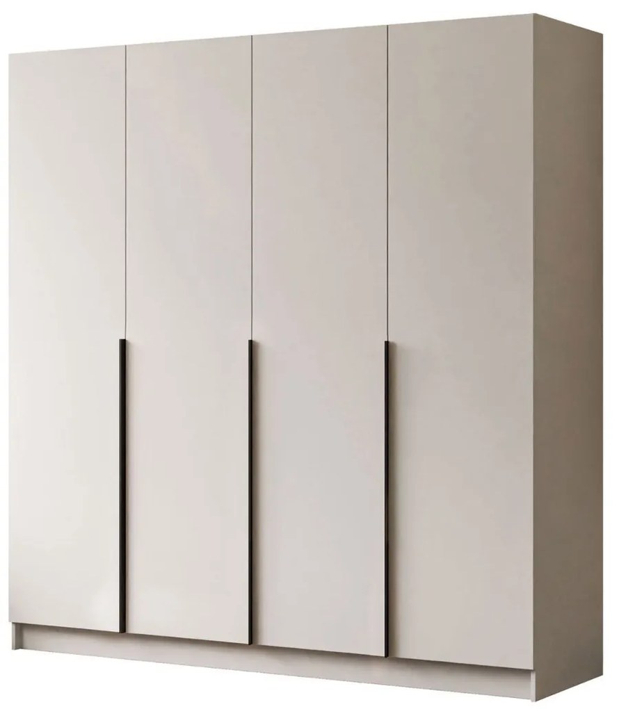 ŠATNÍKOVÁ SKRIŇA BLANCA KAŠMÍR 4D ČIERNE ÚCHYTKY