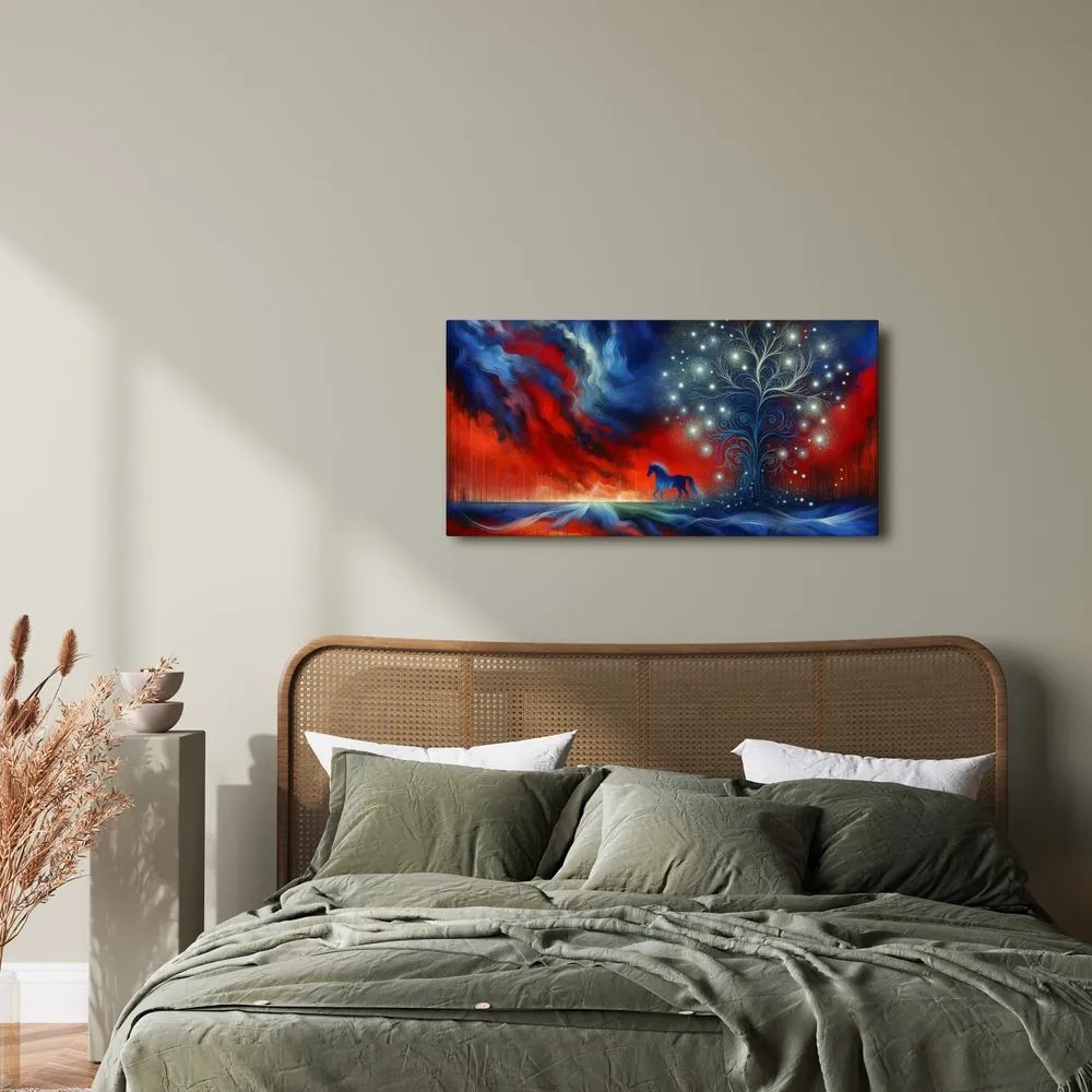 Obraz magický strom života s koňom