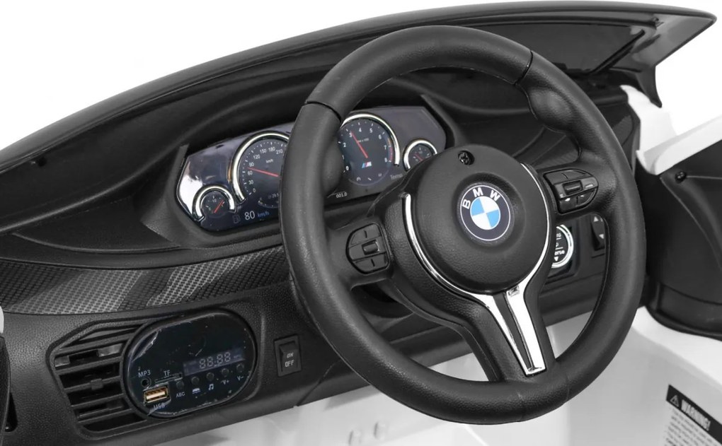 Ramiz Detské elektrické autíčko BMW X6M, biele SUV + diaľkové ovládanie
