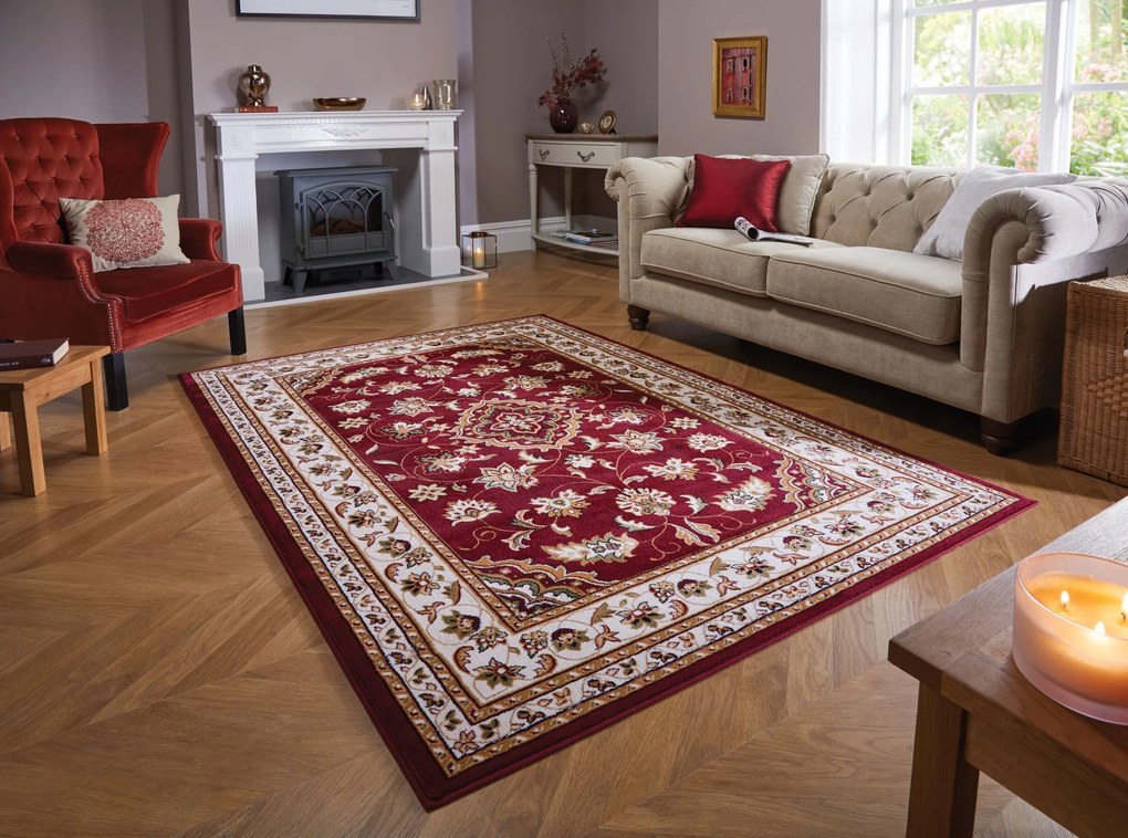 Flair Rugs, Kusový koberec Sincerity Royale Sherborne Red, 300x400, červená, obývacia izba