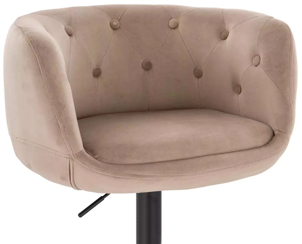 LuxuryForm DESIGN Barová stolička MONTANA VELUR na zlatej hranatej podstave - latte