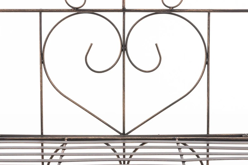 Kovová polica regál Lenja - Bronzová