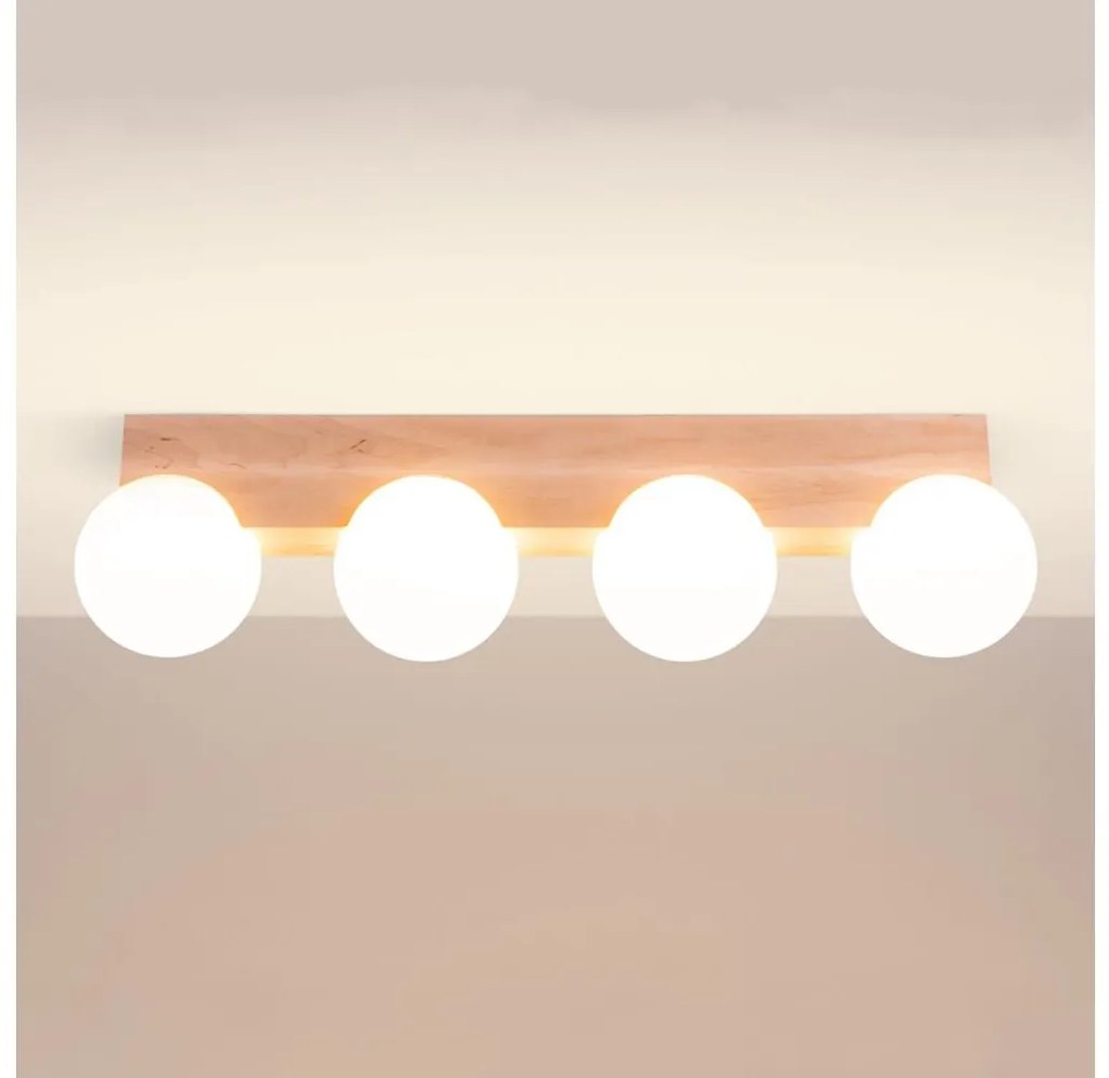 Sollux SL.1685 - Stropné svietidlo BULBO 4xG9/8W/230V buk/biela