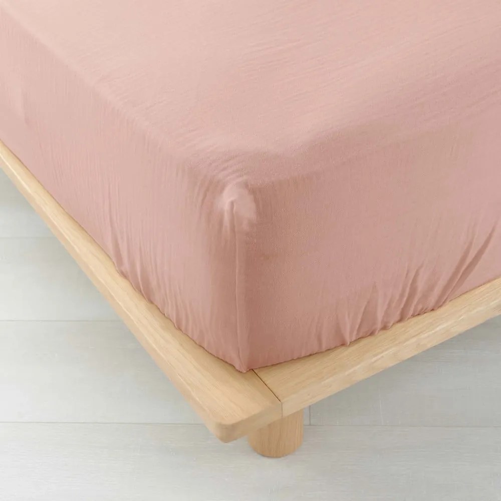 Ružová napínacia mušelínová plachta 140x190 cm Angelia – douceur d'intérieur