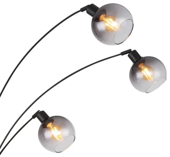 Globo 58228NBS - Stojacia lampa SEYMOUR 5xE27/40W/230V dymová
