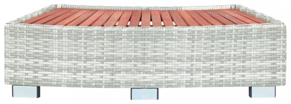 Schodík k vírivke polyratan / eukalyptus Dekorhome