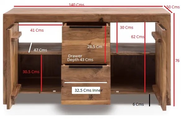 furniture-nabytek.cz - Masívna súprava nábytku do kúpeľne Auckland II z akácie, lakovaná, hnedá