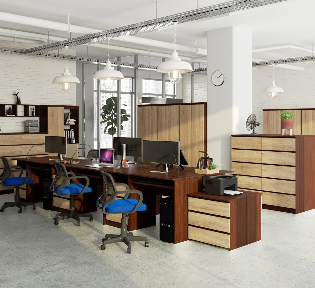 PC stolík Bronte  (wenge + dub sonoma). Akcia -20%. Vlastná spoľahlivá doprava až k Vám domov. 1069692