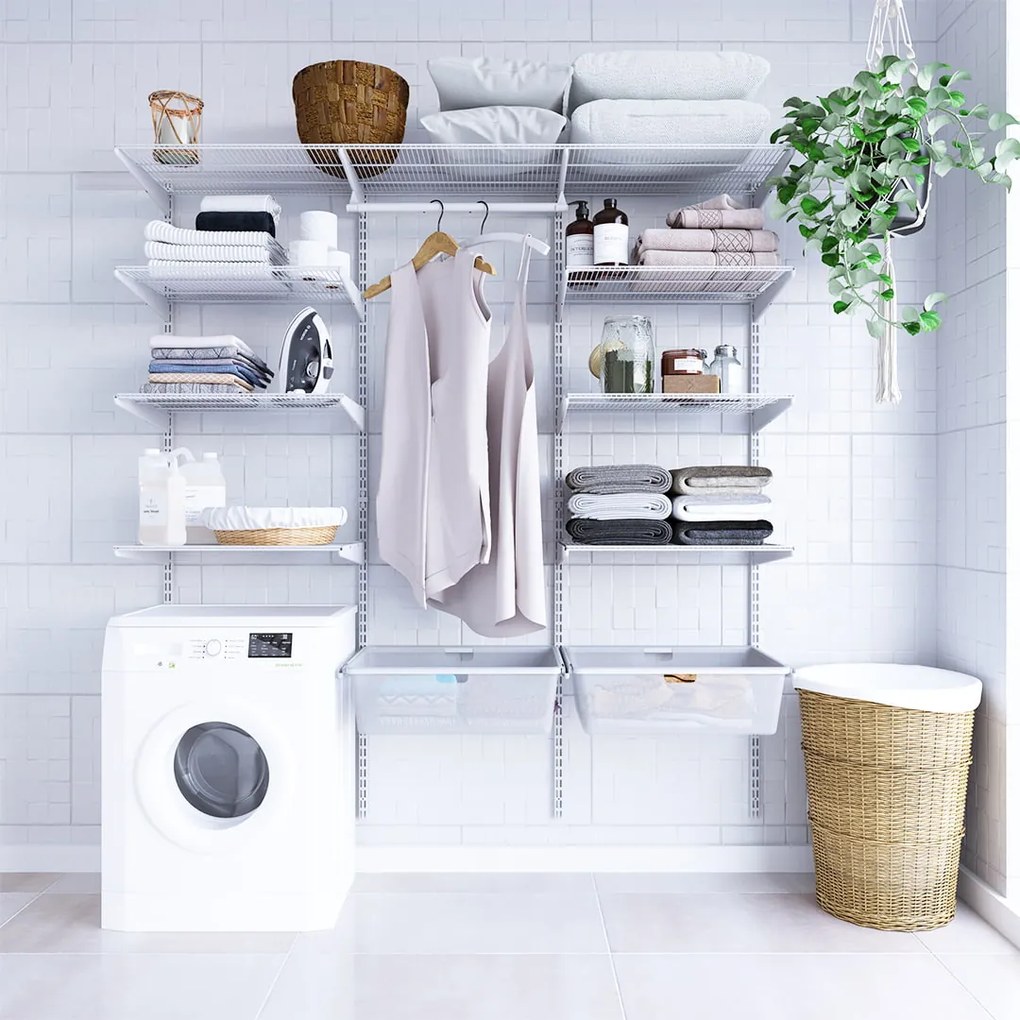 Nástenný regál do práčovne 200x180x40 cm TOPTRACK