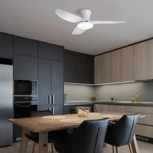 Brilagi - LED stmievateľný stropný ventilátor LED/30W/230V 3000-6500K biely + DO