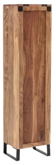 furniture-nabytek.cz - Masívna kúpeľňová skrinka Sydney z akácie, lakovaná, hnedá – 31×25×125 cm