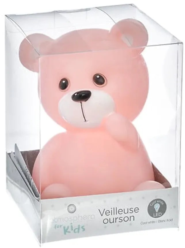 LED detské nočné svetlo TEDDY 10x13,5 cm - viac farieb Farba: Ružová
