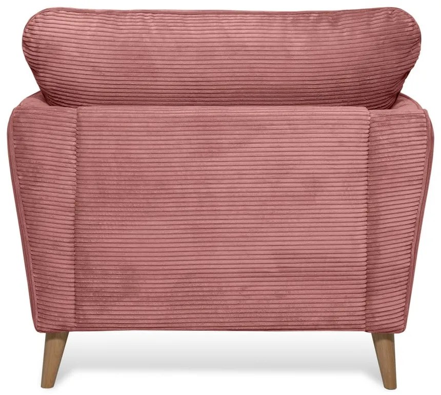 Ružové menčestrové kreslo Paris – Scandic