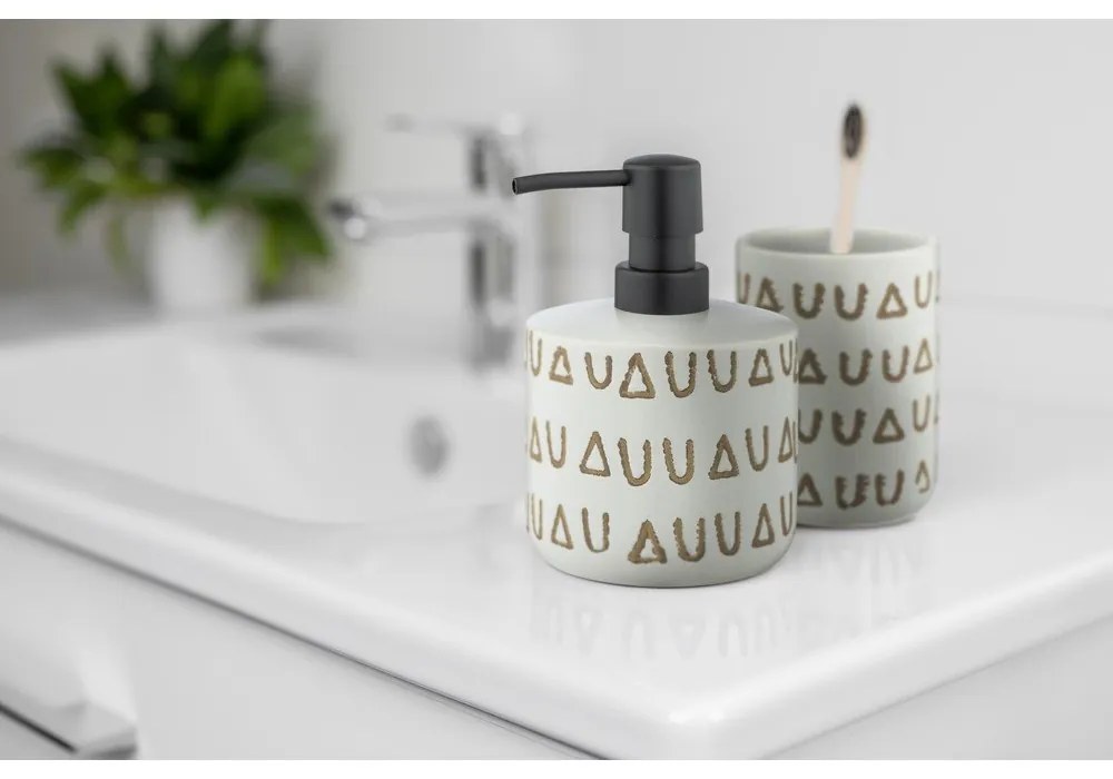 Béžový keramický pohárik na zubné kefky Avila - Wenko