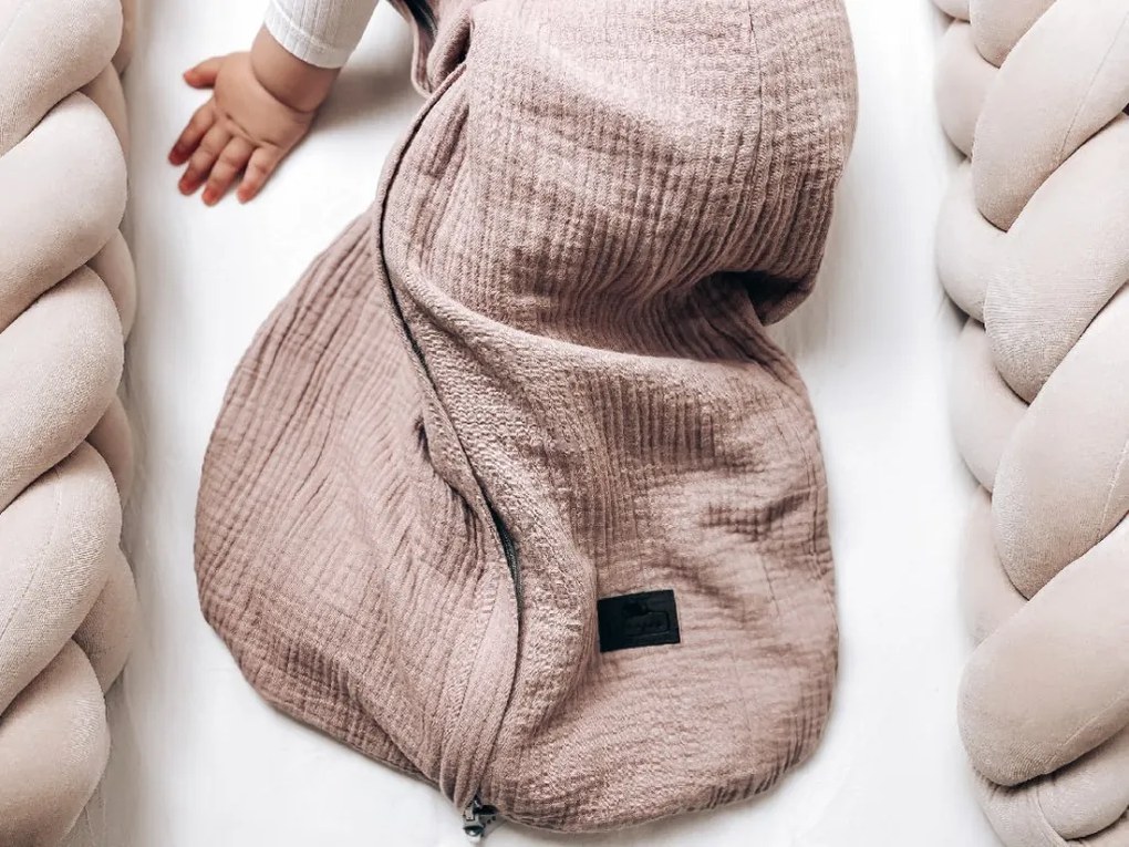 Obojstranný ľahký mušelínový spací vak Rose 4 – 24 mesiacov M