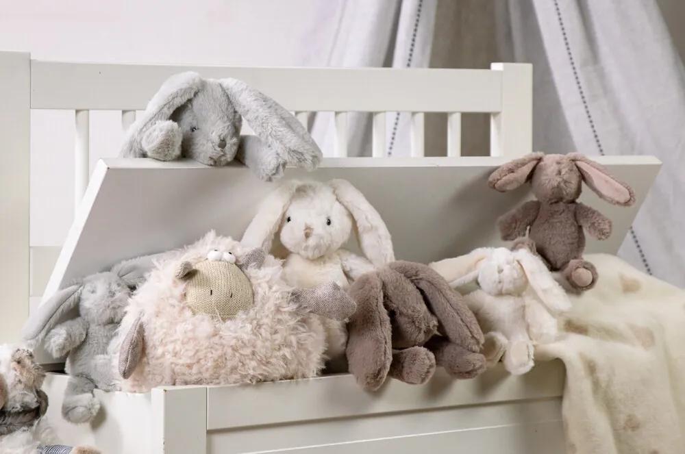 Plyšová dekoračná hračka sivý zajačik Cuddly Bunny - 6*12*16cm
