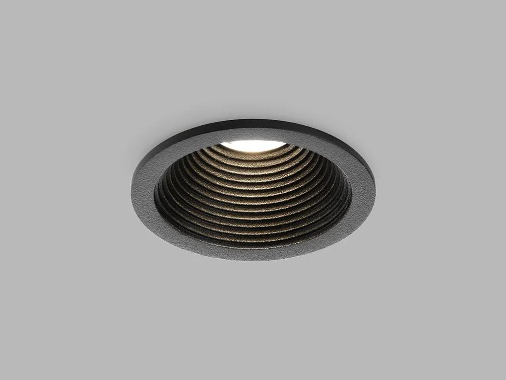 LED2 Vonkajšie zápustné bodové LED osvetlenie SPLASH, 7W, teplá biela, okrúhle, čierne, IP54