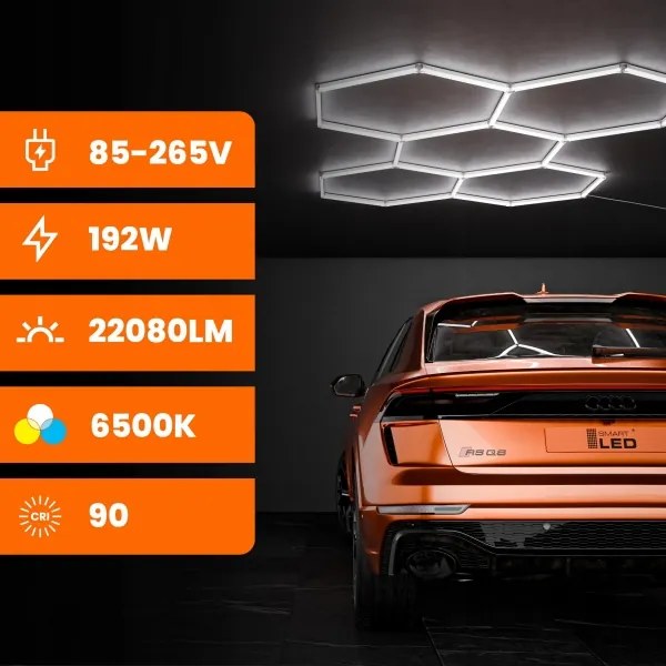 LED stropné svietidlo LED/240W/85-265V 6500K 298x209 cm CRI 90 IP44 biele