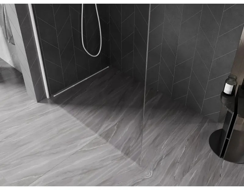 Mexen Kioto-X, sprchová zástena 120 x 200 cm, 10mm číre sklo, biely profil, 800-120-101-20-00-X