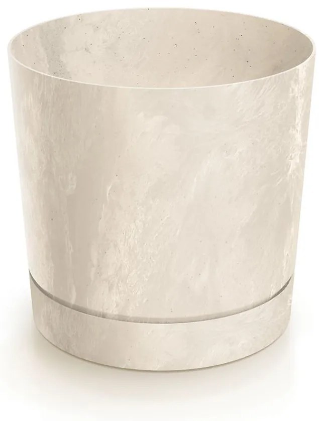 Kvetináč TUBOS P betónový efekt krémový matný