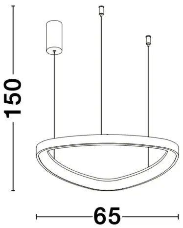 LED luster Esteva 65 biele