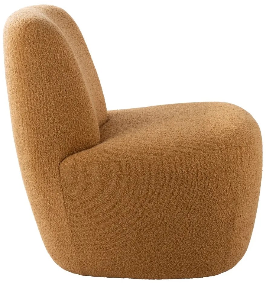 Žlté kreslo z textílie buklé Ada – Leitmotiv