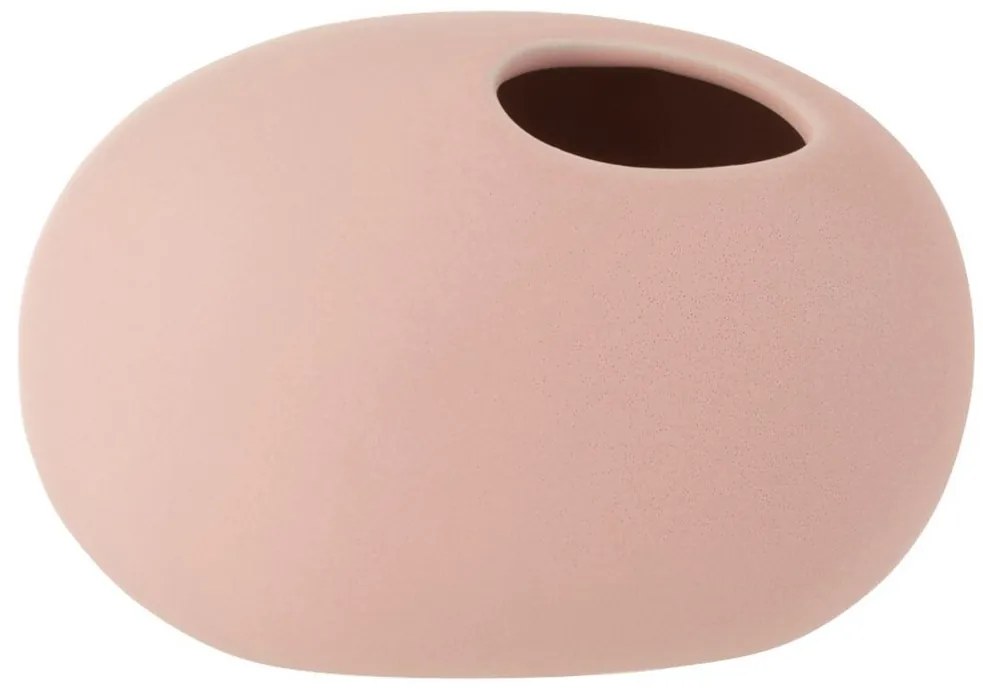 Svetlo ružová keramická oválna váza Matt Pink S - 16 * 10 * 11 cm