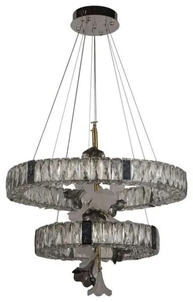 LED Stmievateľný krištáľový luster na lanku LED/70W/230V + diaľkové ovládanie