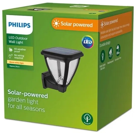 Philips - LED Solárne nástenné svietidlo VAPORA LED/1,5W/3,7V 1500 mAh IP44