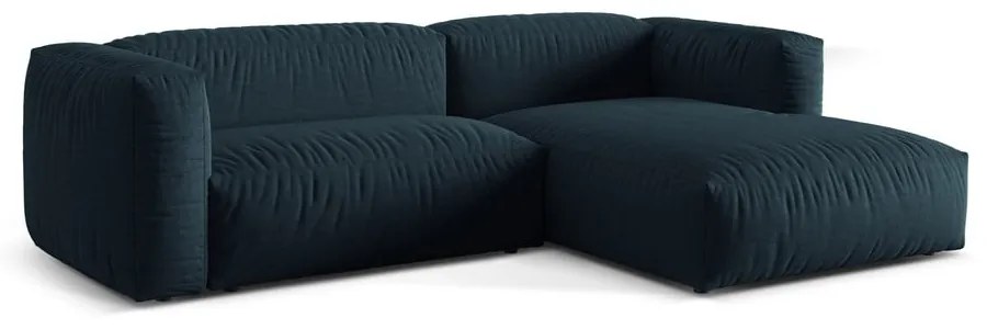 Tmavomodrá modulárna rohová pohovka (pravý roh) Martina – Micadoni Home