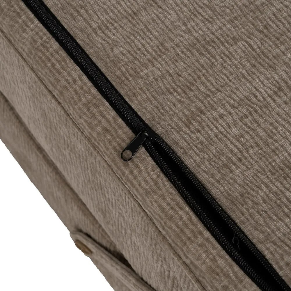 Béžové rozkladacie ženilkové kreslo – Ixia