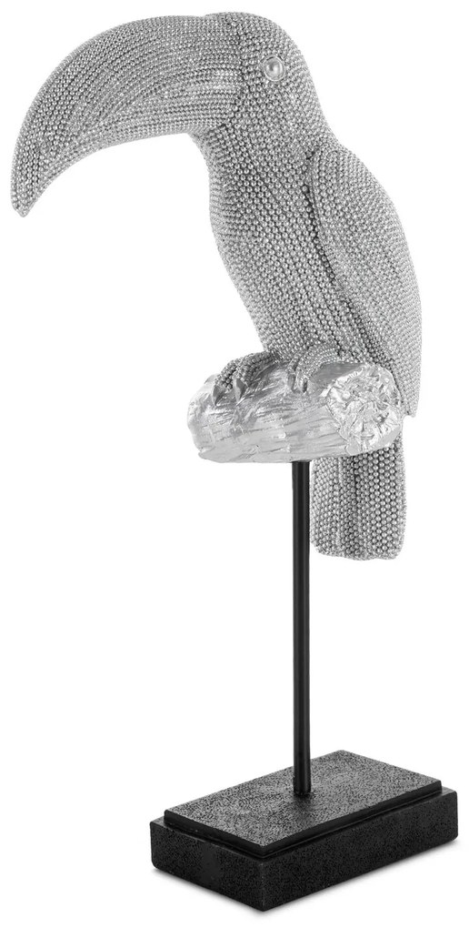 DEKORAČNÁ SOŠKA ELDO 22X11X39 CM STRIEBORNÁ