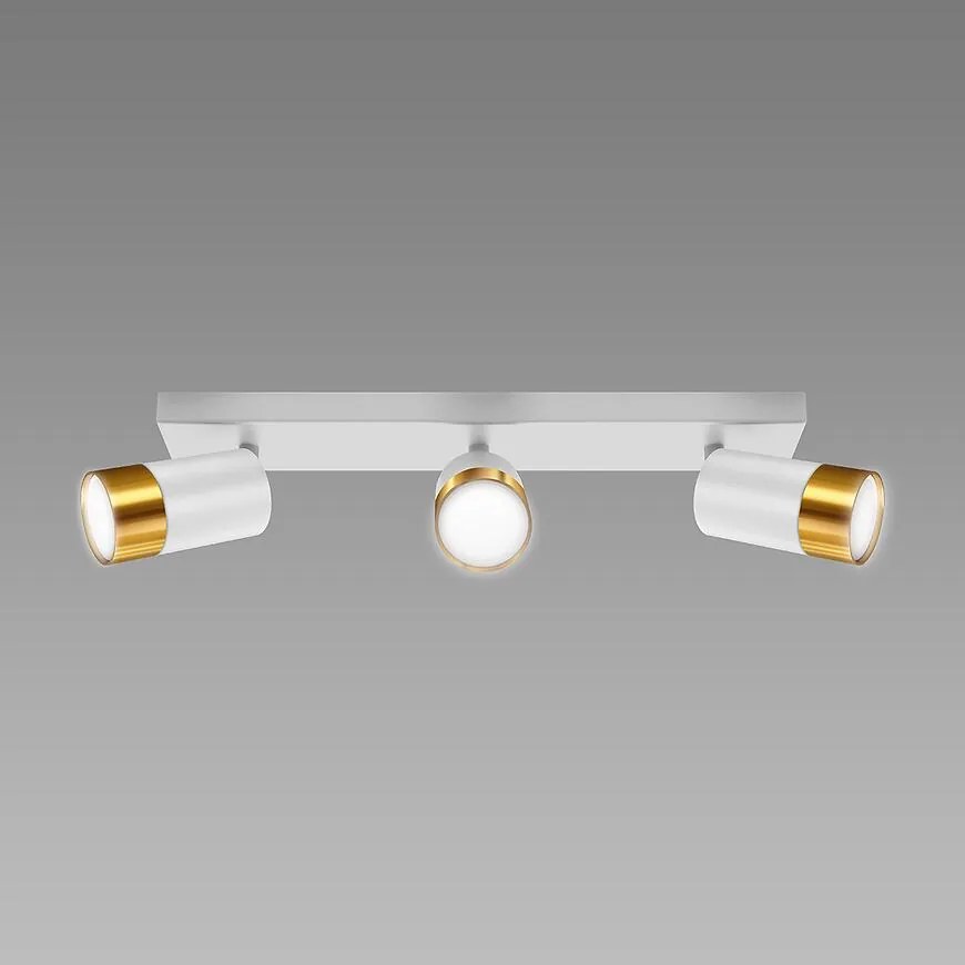 Stropné bodové svietidlo PUZON SPT GU10 3L WHITE/GOLD 04126 LS3