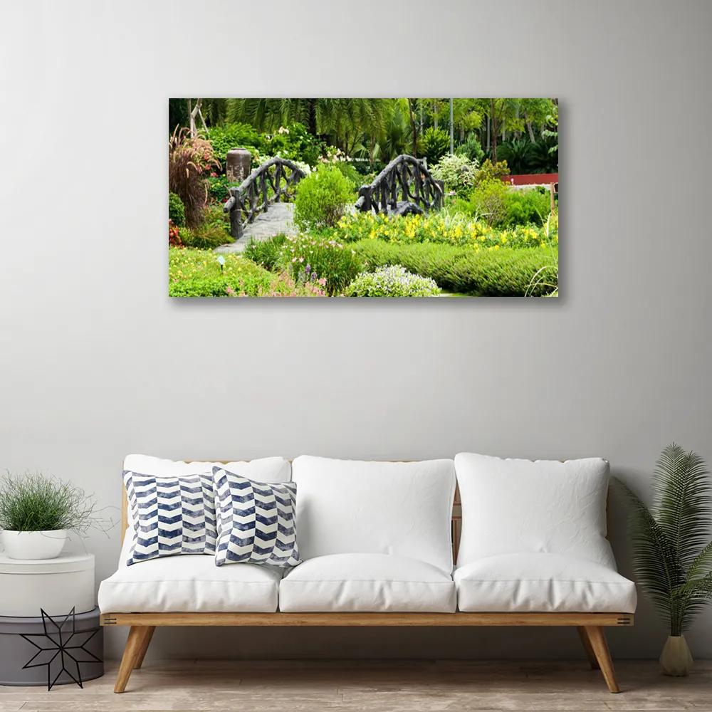 Obraz na plátne Botanická záhrada most umenie 120x60 cm
