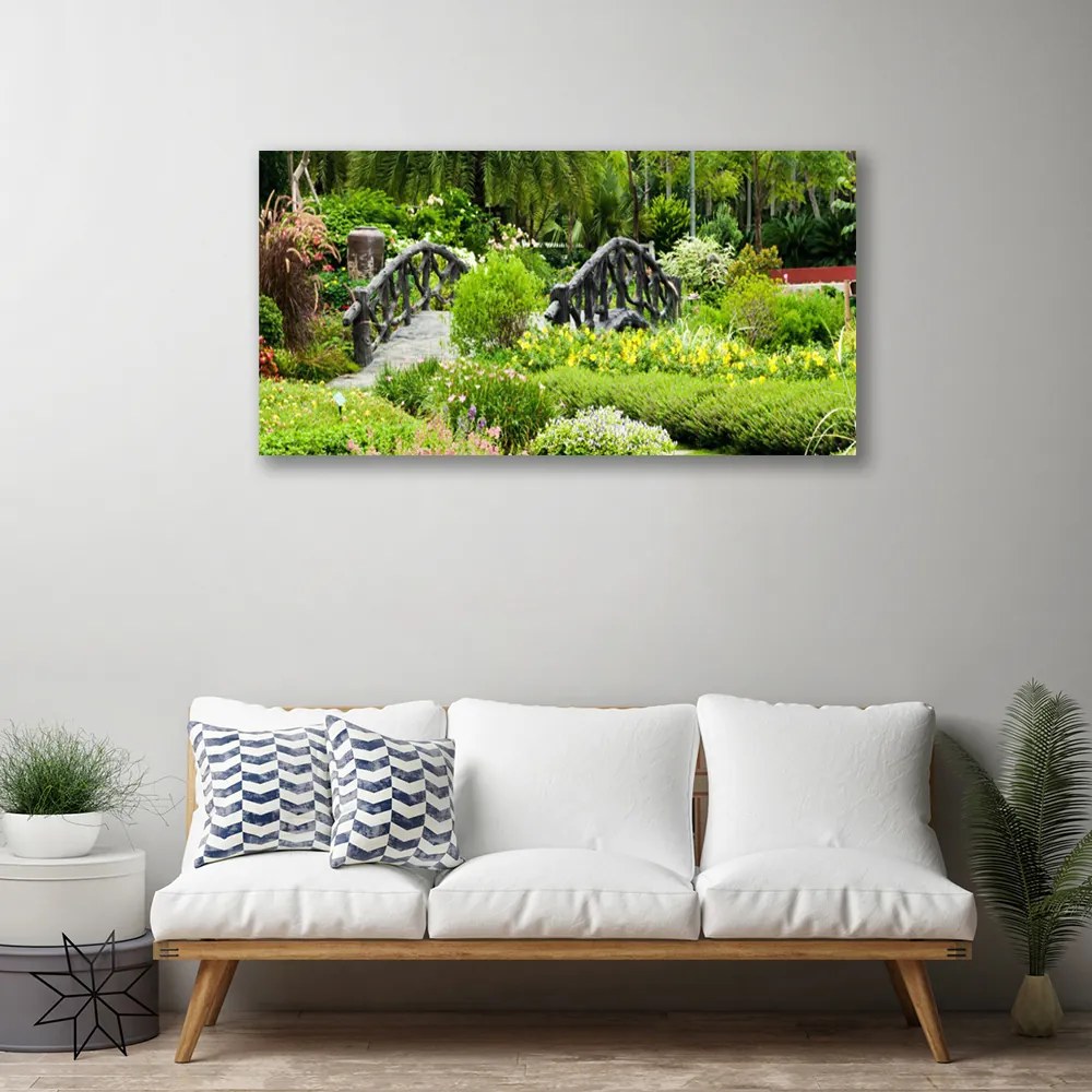 Obraz na plátne Botanická záhrada most umenie 140x70 cm