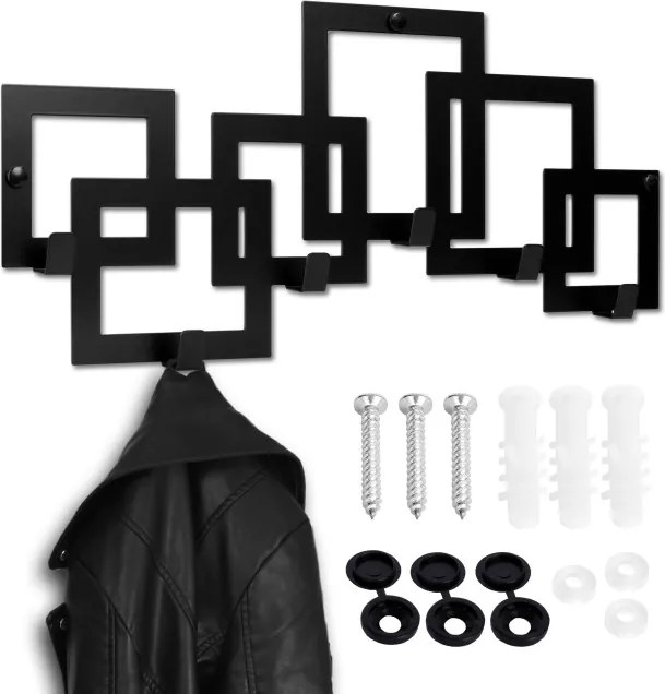 Nástenný vešiak KARDUS čierny