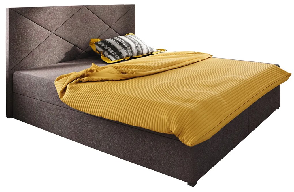 Manželská posteľ Boxspring 140 cm Fade 4 (tmavohnedá) (s matracom a úložným priestorom). Vlastná spoľahlivá doprava až k Vám domov. 1046519