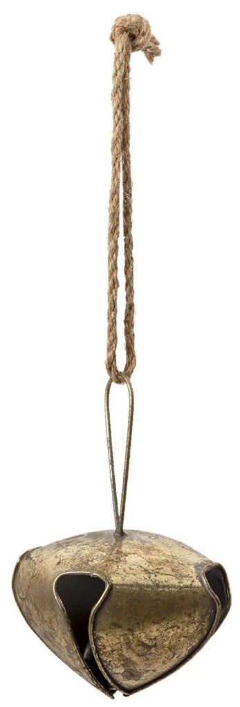 Zlatá závesná dekoratívne rolnička - Ø 11*18 cm