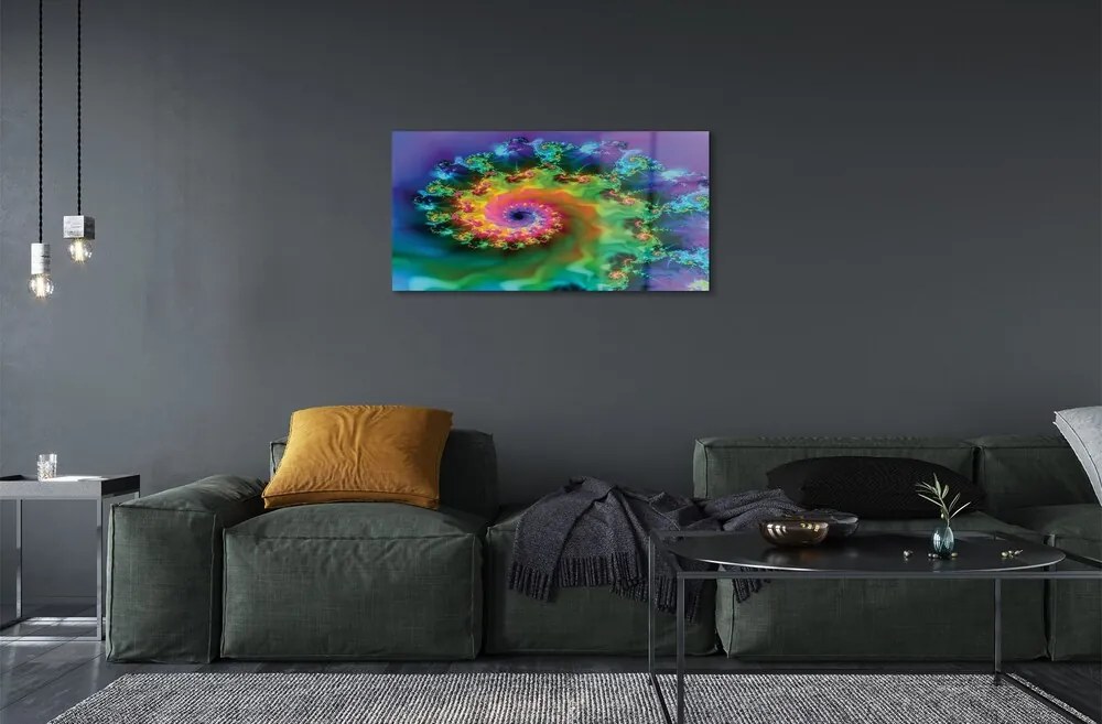 Sklenený obraz Fractals geometrické vzory 120x60 cm