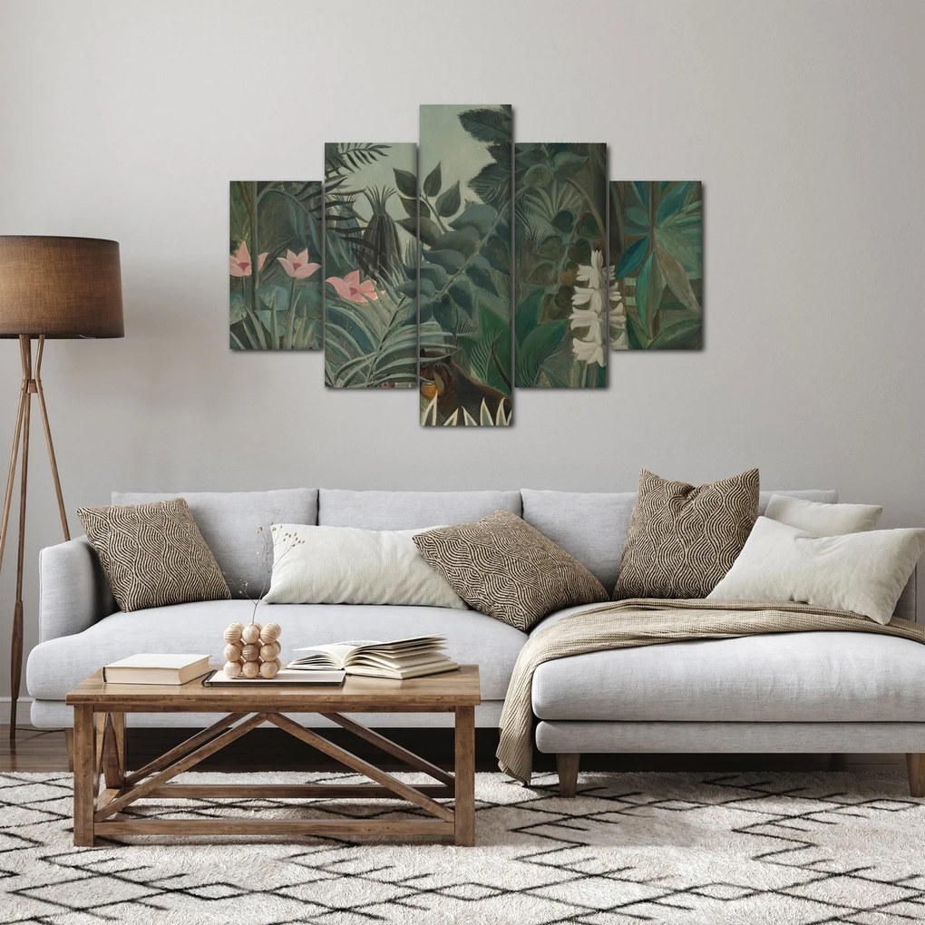 Obraz - Henri Rousseau, The Equatorial Jungle, reprodukcia (150x105 cm)