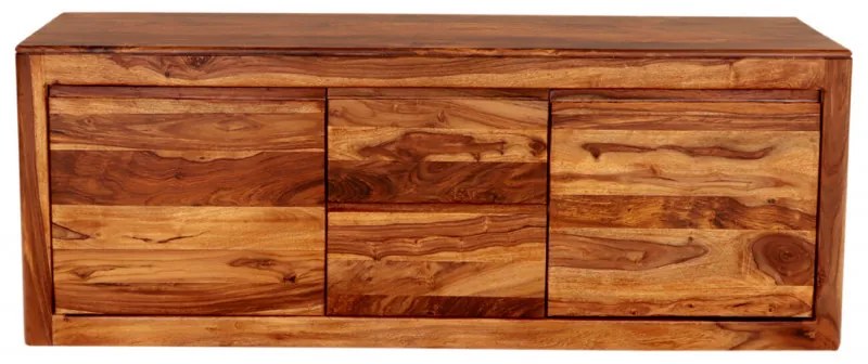 TV stolík Tina s úložným priestorom 140x60x45 indický masív palisander Svetlomedová