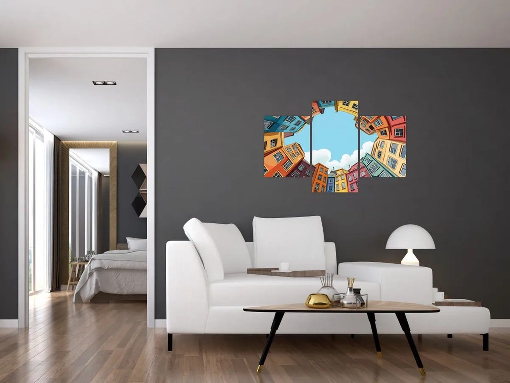 Obraz - Medzi domami (90x60 cm)