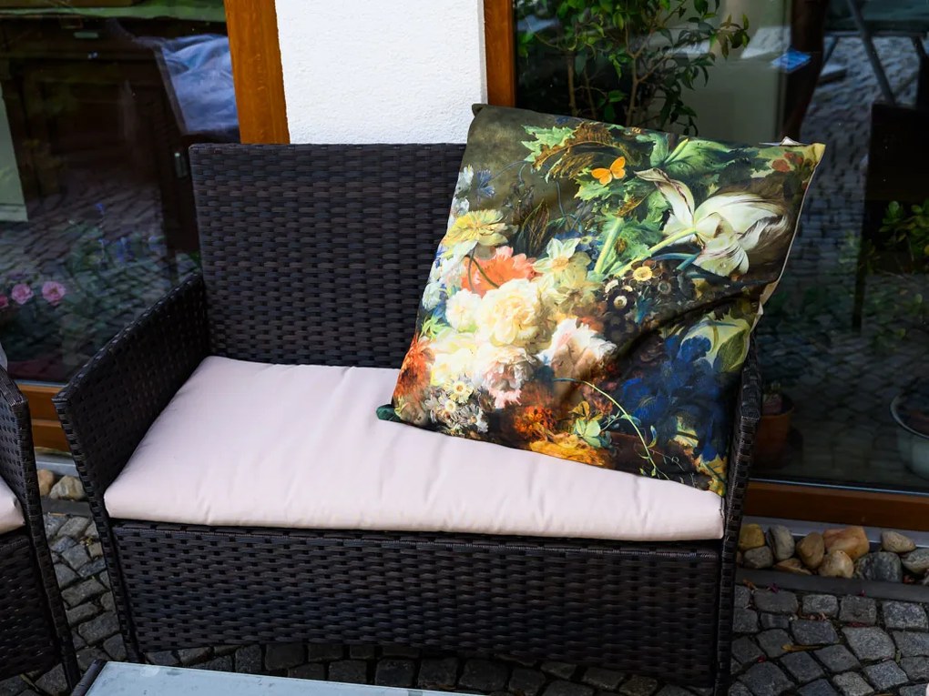 Vonkajší vankúš s kvetmi ANNAS 60x60 cm, farebný