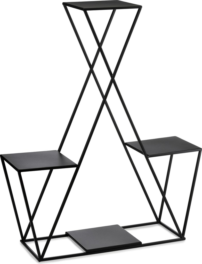 STOJAN NA KVETINÁČ BEN 95X78X24 CM ČIERNA